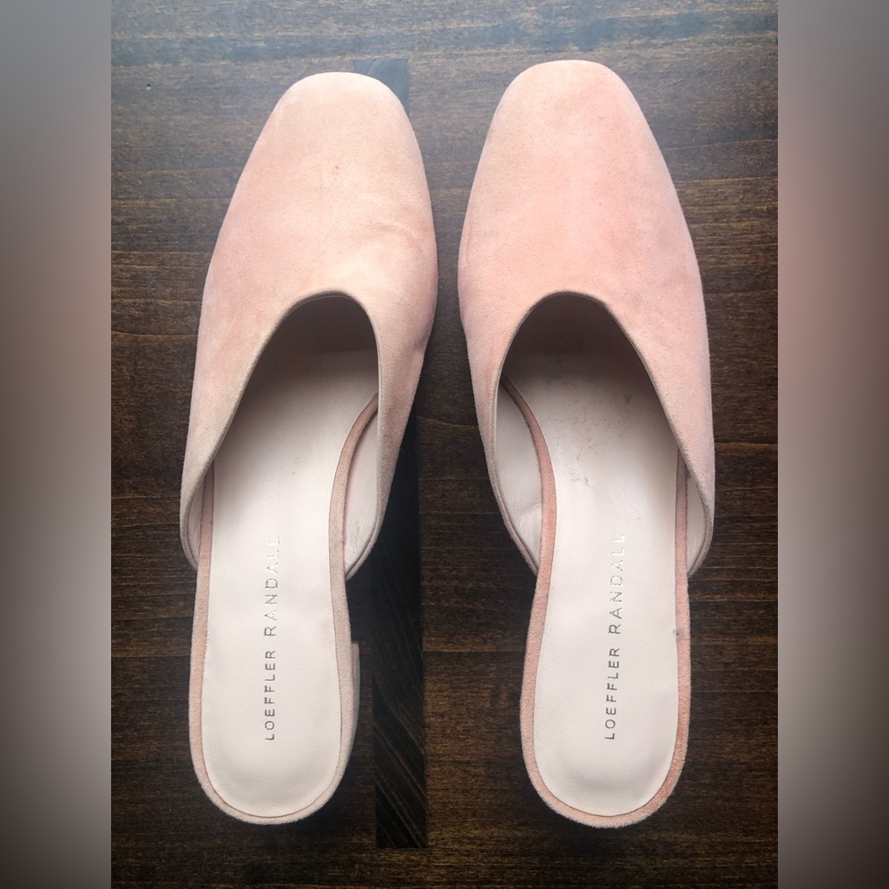 Loeffler Randall Lulu Suede Mule in Rose